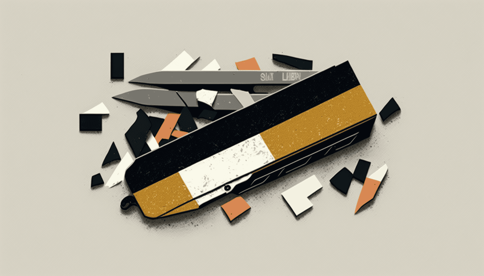 Swiss Knife Illustration